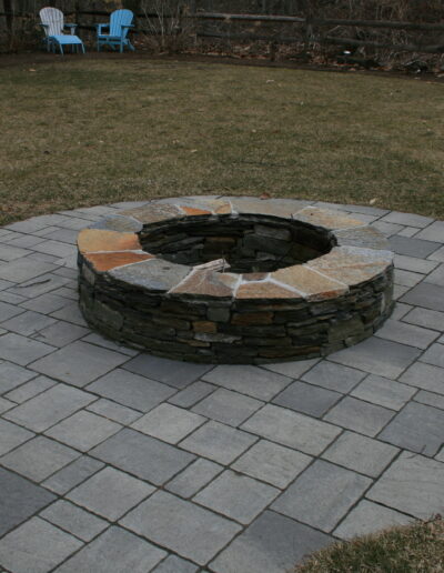 Mista Fire Pit and Goshen Stone Firepit